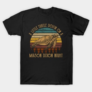 A Little Turtle Dovin on a Mason Dixon Night Vintage Turtle T-Shirt